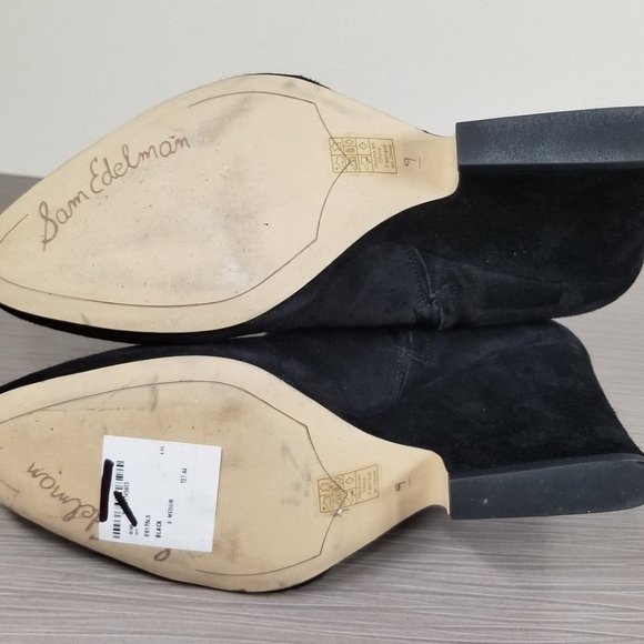 Sam Edelman Wilson Bootie, Black Suede, Womens Size 9 M - Picture 9 of 10